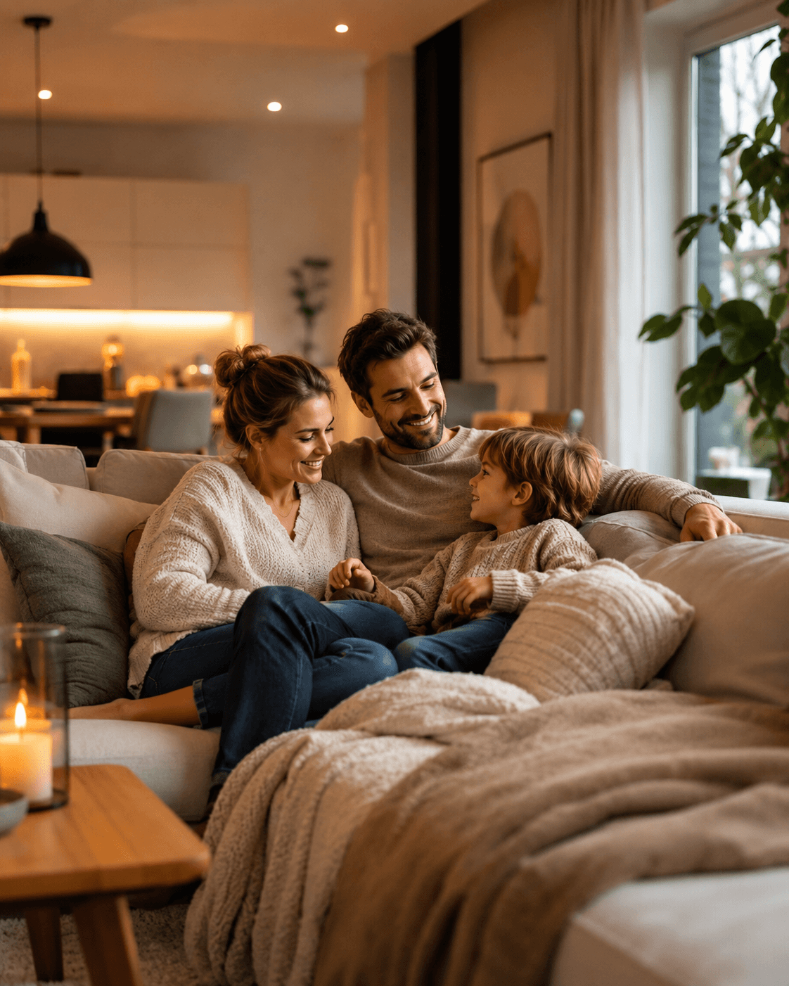 Familie zu Hause – finanzielle Sicherheit für Vorsorge und Absicherung